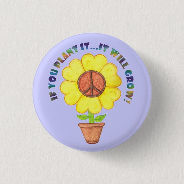 Plant Peace Button (Front)