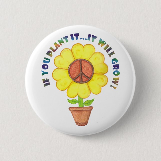 Plant Peace Button (Front)