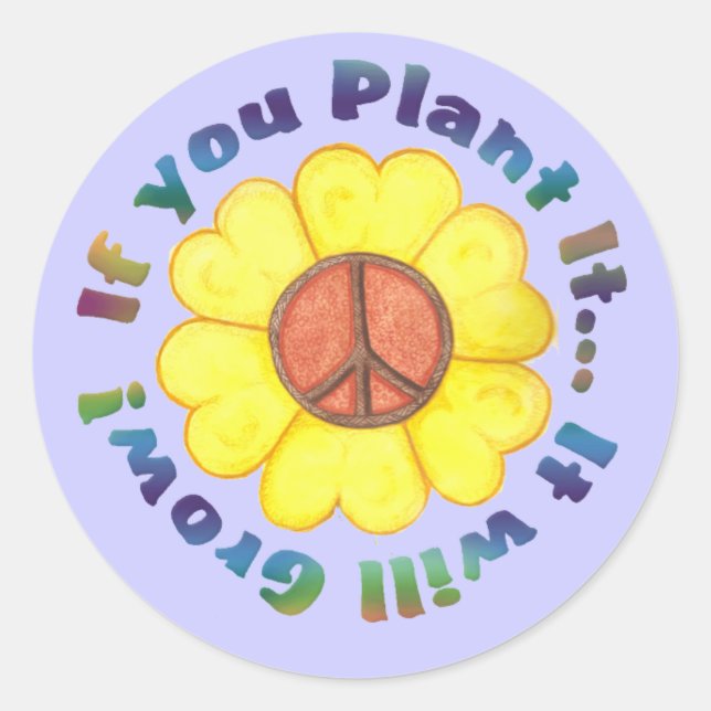 Plant Peace Sticker (Front)