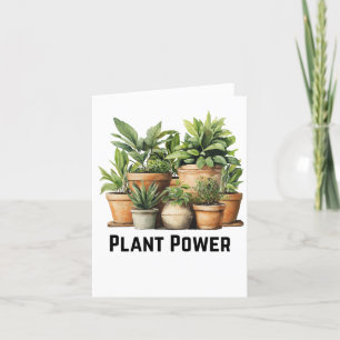 Plant Power Botanical Greetings Card