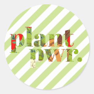 Plant Power Classic Round Sticker