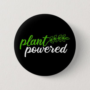 Plant Powered 6 Cm Round Badge