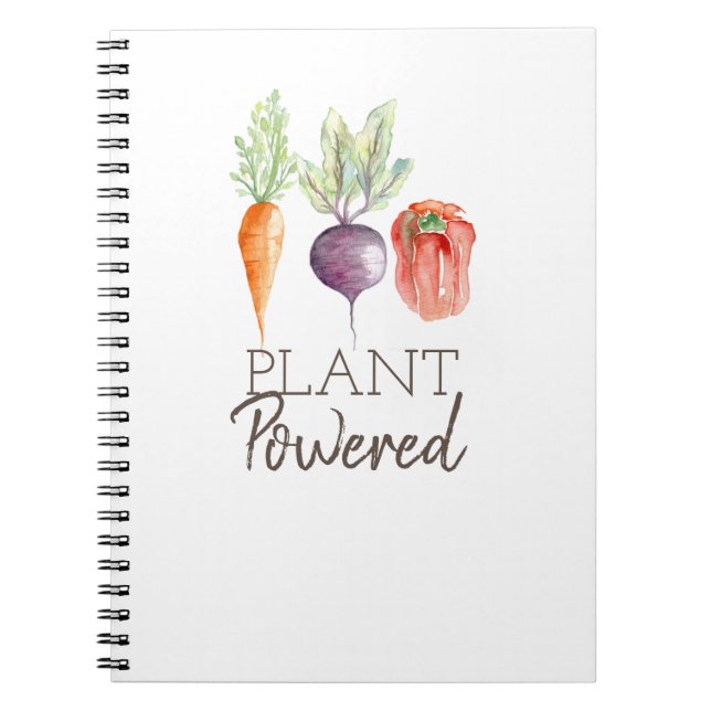 Plant Powered | Healthy Veggies | Watercolor Notebook (Front)