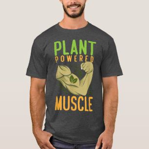 Plant Powered Muscle Vegan Bodybuilder Vegetarian  T-Shirt