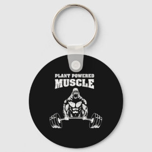 Plant Powered Muscle Vegan Power Bodybuilding Gym Key Ring