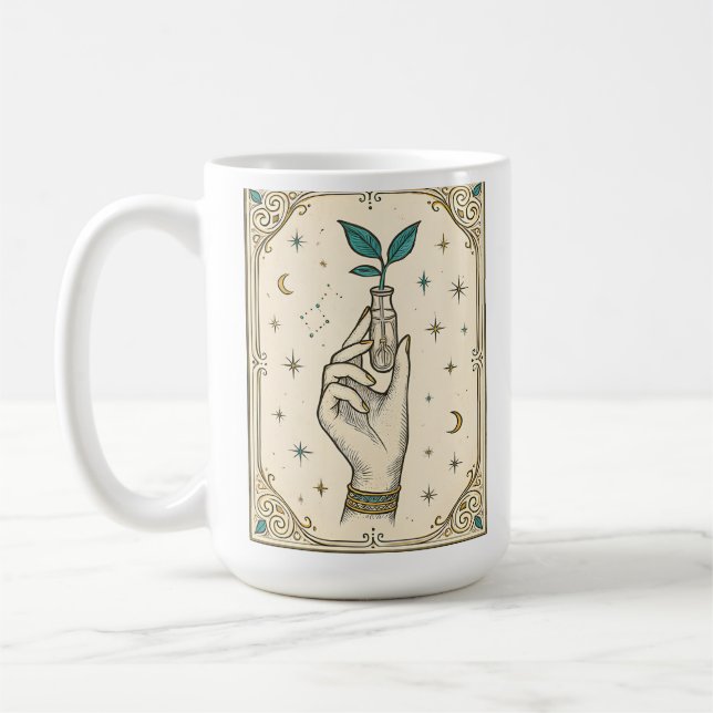 Plant Propagator’s Tarot Coffee Mug (Left)
