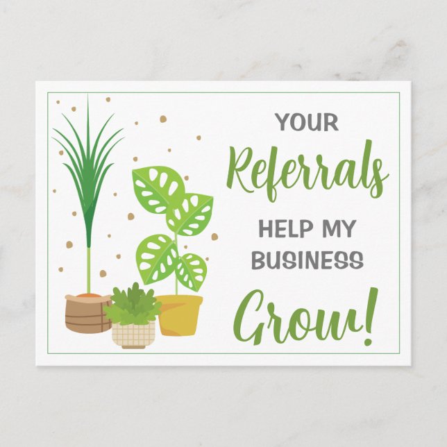 Plant Referral Marketing Postcard (Front)