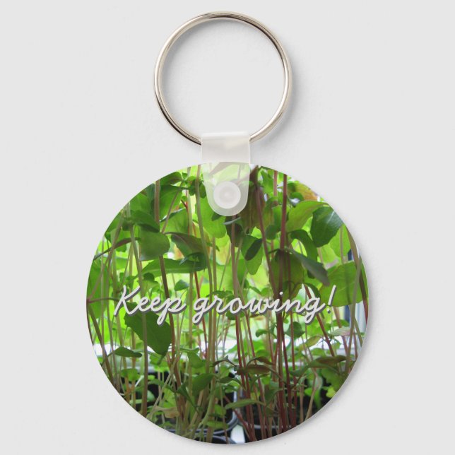 Plant Seedlings Keep Growing Key Ring (Front)