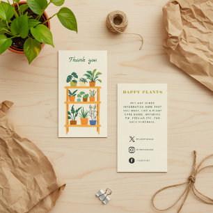 Plant Shop Thank You Insert Card