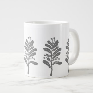 Plant Silhouette Flower Minimal Botanical Large Coffee Mug