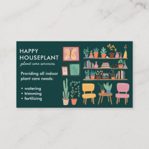 Plant Sitter Houseplant Plant Watering Housesittin Business Card