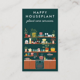 Plant Sitter Houseplant Plant Watering Housesittin Business Card