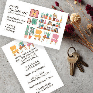 Plant Sitter Houseplant Plant Watering Housesittin Business Card