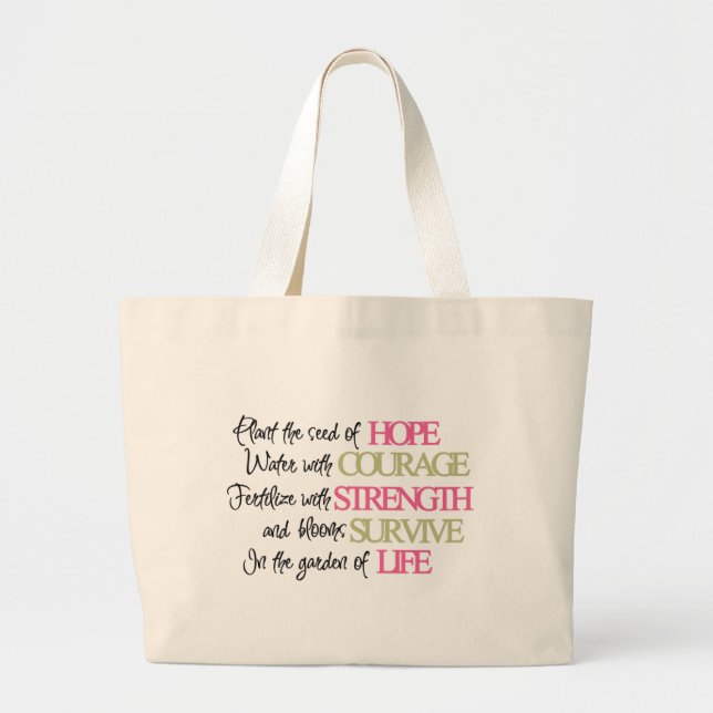 Plant the seed of HOPE Large Tote Bag (Front)