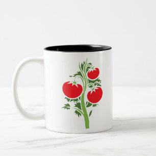 Plant Tomato Huge Fruits Vegetable Red Two-Tone Coffee Mug