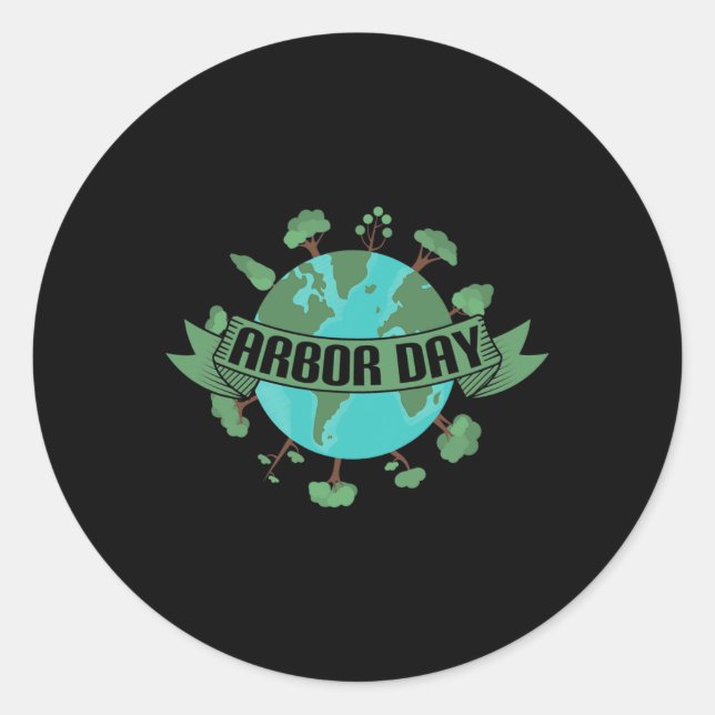 Plant Trees Von Arbor Day Be An Environmentalist  Classic Round Sticker (Front)