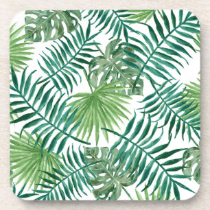 Plant Tropical Botanical Palm Leaf Coaster