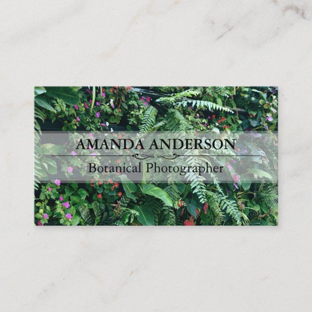 Plant Wall Foliage | Greenery Business Card (Front)