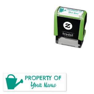 Plant watering can logo custom Self inking stamp