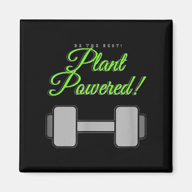 Plant Wered Gym Motivation Vegetarian  Magnet (Front)