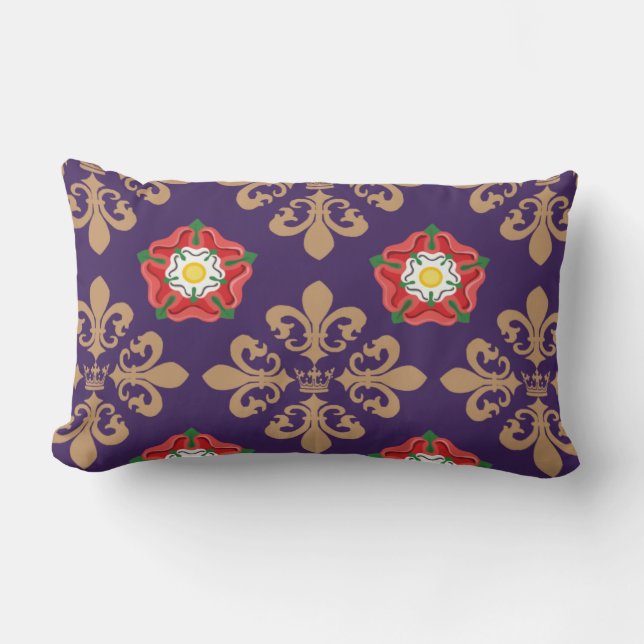 Plantagenets fleur patterns lumbar cushion (Front)