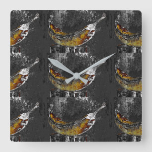 plantain plain square wall clock