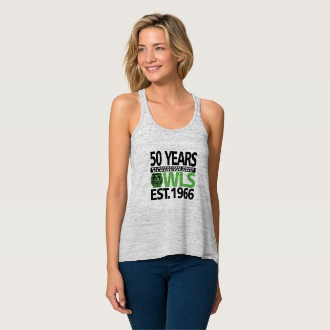 Plantation Park 50 Years Ladies Flowy Tank (Front Full)