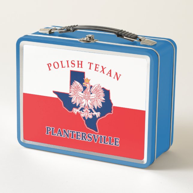 Plantersville Polish Texan Metal Lunch Box (Front)