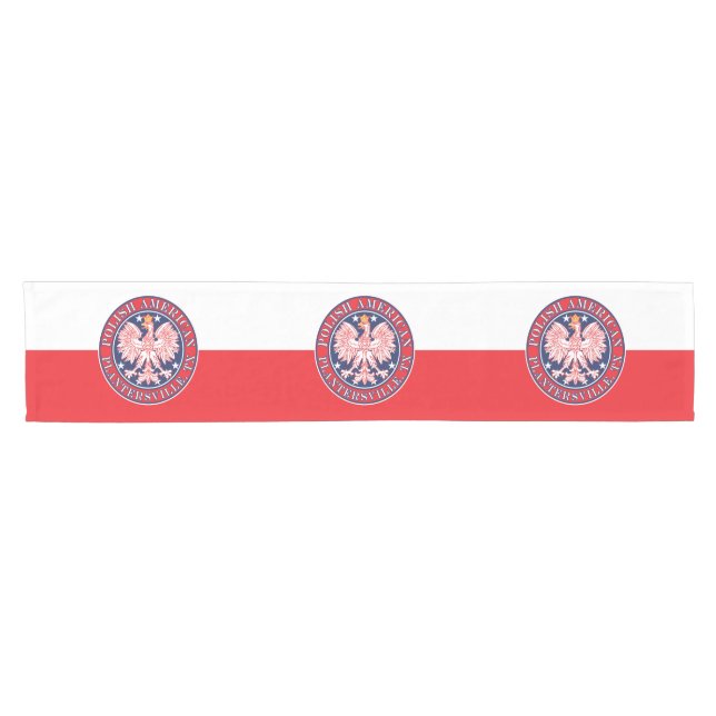 Plantersville Texas Polish American Eagle Short Table Runner (Horizontal)