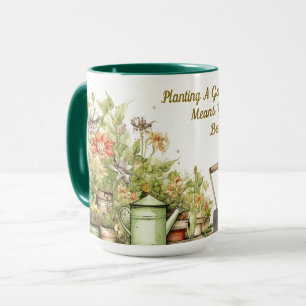 Planting A Garden Ceramic Mug
