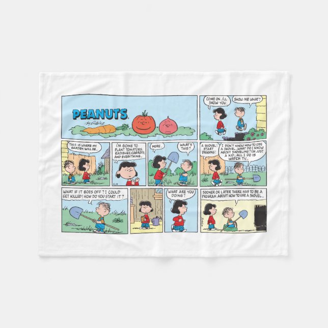 Planting A Vegetable Garden Fleece Blanket (Front (Horizontal))