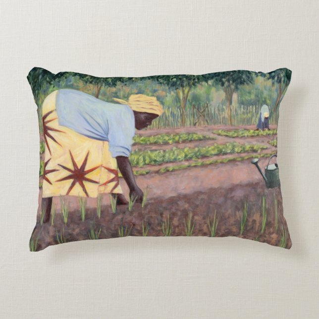 Planting Onions 2005 Decorative Cushion (Front)