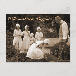 Planting Seeds in Colonial Williamsburg Postcard