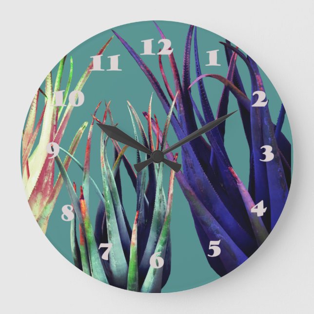 Plants Aloe Vera Wall Clock (Front)