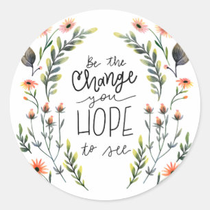 Plants and Flowers Classic Round Sticker