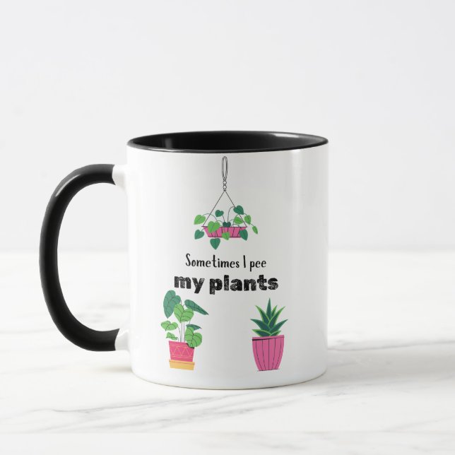 Plants flowers funny coffee mug gift (Left)