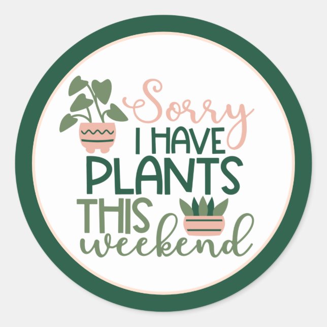 Plants Garden Nature Sticker (Front)