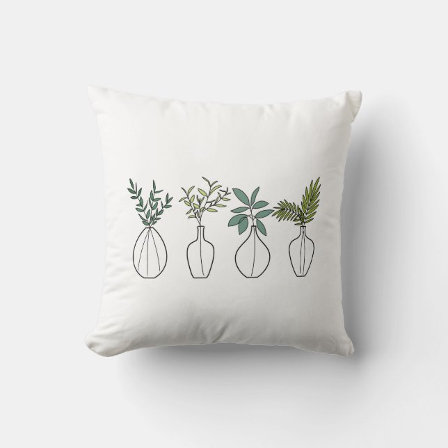 Plants in Vase   Cushion (Front)