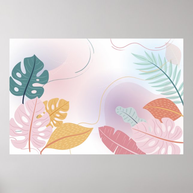 Plants leaves wallpaper background poster (Front)