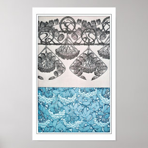 Plants of Art Nouveau Style, Mucha Poster
