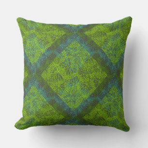 Plants pattern.12c DGrey BG Cushion