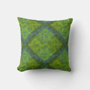 Plants pattern.12c DGrey BG Cushion