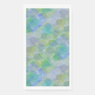 Plants pattern A02.b Leaves LBlue BG Napkin
