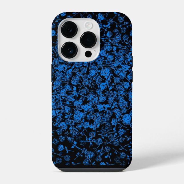 Plants pattern A05.b Black BG iPhone Case (Back)