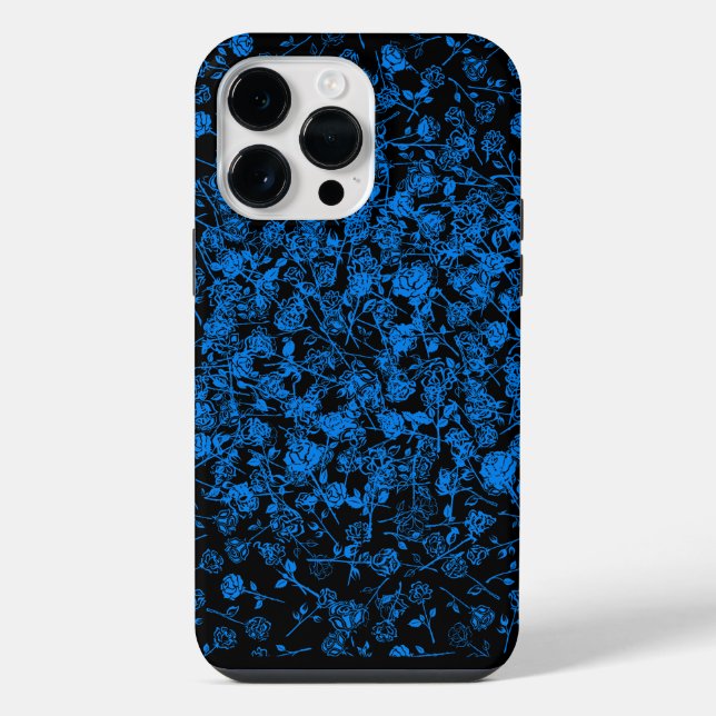 Plants pattern A05.b Black BG iPhone Case (Back)
