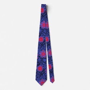 Plants pattern A13.b Black BG Tie