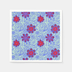 Plants pattern A13.b LGreen BG Napkin