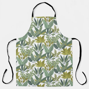 Plants pattern apron