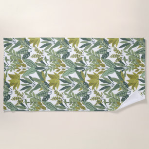 Plants pattern beach towel
