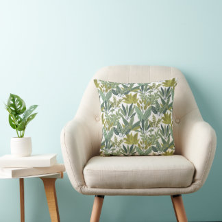Plants pattern cushion